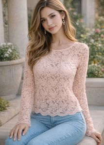 Elegant Lace Long Sleeve Top
