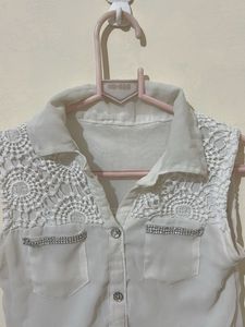 Lace Detail Sleeveless Top