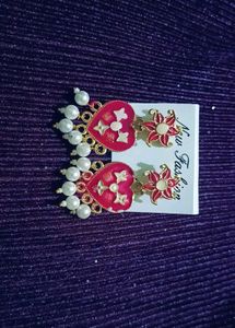 🏵️Heart & Flower Drop Earrings🏵️