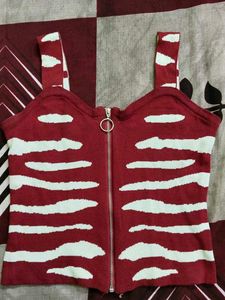 Maroon Crop Top