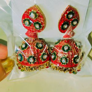 New Meenakari Jhumka 6 Colors Available