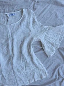 White Bell Sleeves Top