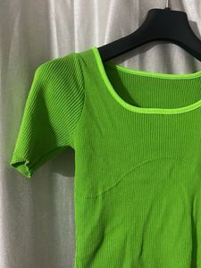 Green Ribbed Top