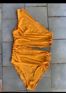 ZARA Assymetric Cut Out Bodysuit / Swimsuit
