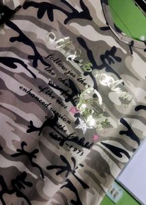 Camo Y2K Print Tee