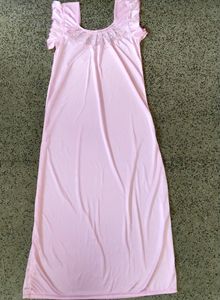 Pink Satin Dress/Nighty💝with Side Cut