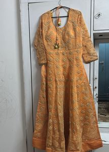 Orange Ethnic Gown