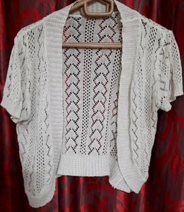 White Knitted Shrug