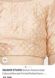 Salwar Studio Peach Readymade Padded Blouse