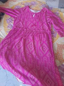 ANOUK Women A-line Pink Above Knee/Mid ThighLength