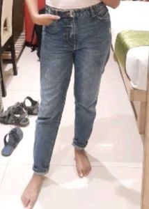 Blue Slim Fit High Waist Jeans