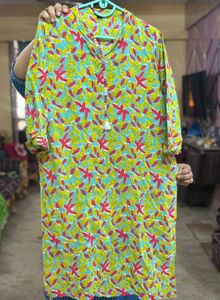 Pure Soft Cotton Floral Print Kurta N Pant