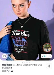 True Blue Graphic Sweatshirt