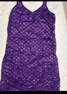 Purple Printed pjami suit