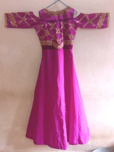 Elegant Pink Ethnic Gown