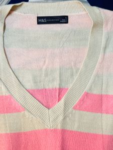 Striped V-Neck Sweater