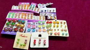pair of 67 Earring Studs - Fun &amp; Fashionable!