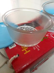 Glass Bowl Set(2 Psc) With Lid