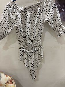 Polka Dot Bodysuit Top