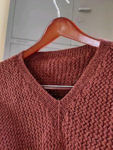 long hand wowen pure wool sweater