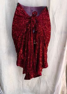 I. Red Sequin Party skirt
