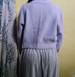 Cropped Knit Cardigan