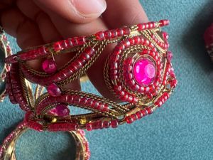 Pink &amp; Gold Bangle Set