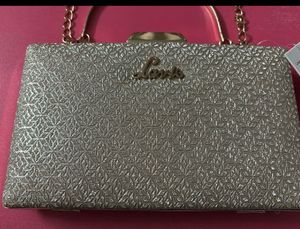 Lavie Gold Clutch with chain