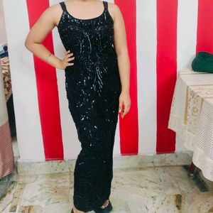 Sequin Embellished Little Black Dress