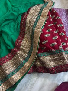 Maroon Floral Lehenga