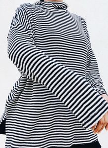 Striped Turtleneck Long Sleeve Top