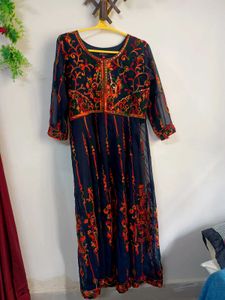 Georgette Embroidered Anarkali and Dupatta Set