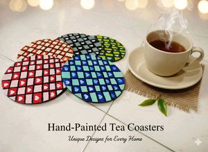 Hand-Painted Tea Coasters