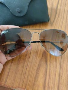 Ray Ban Aviators In Brown Ombre Shade