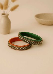 Green Bangles (Set of 2)