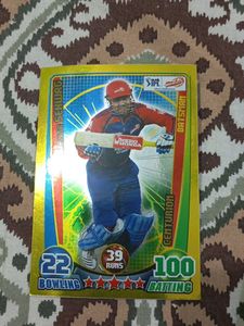 Topps Cricket Ataxx 2012 Virendra Sehwag Gold Card