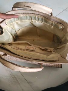 Woven Tote Bag with Metal Handle