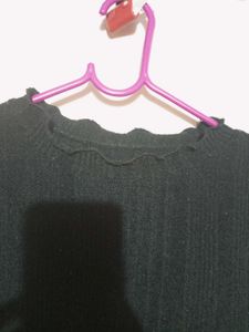 Black Sweatshirt Top For Women 🖤