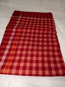 Red Checkered Cotton Fabric Towel