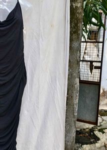 I. Chic Black Midi Bodycon Dress