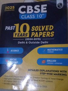 PW CBSE 10 Years Solved Paper Class10