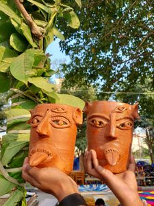 Unique Clay Face Pots