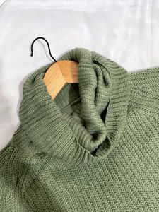 B2G2 🎁Y2k Green Turtleneck Knit Sweater B