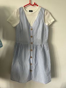 Striped Button-Down Dress
