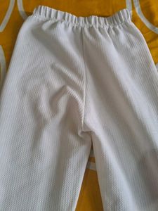 white Flared Pants