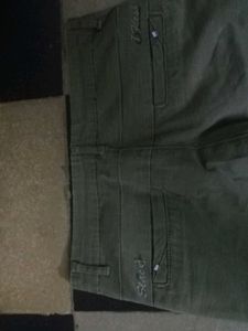 Olive Green Casual Pants