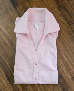 WESTSIDE Pink Button-Down Top