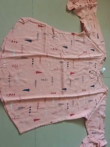 Pink Coloured Sleeved Top