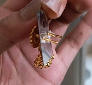 golden colour earrings