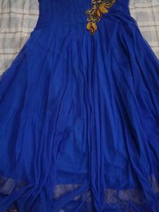 Blue Embroidered Dress